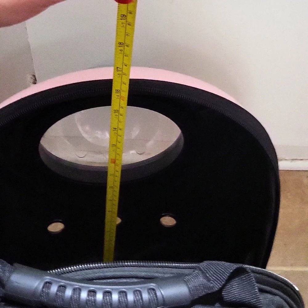 Pet Carrier Backpack - Pink Bubble Window Travel Backpack